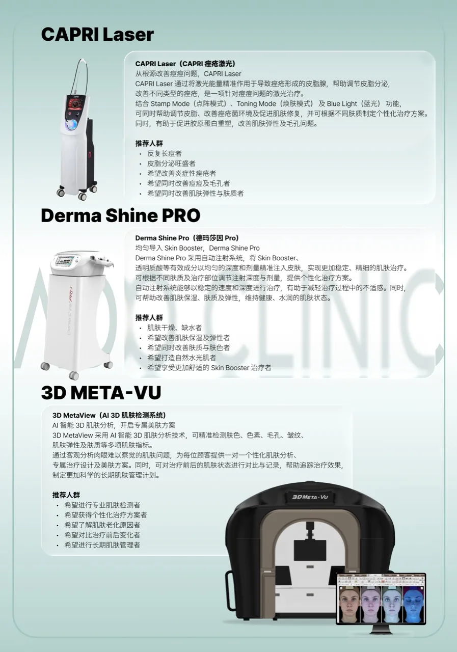 ADO皮肤科痘痘激光、水光导入与3D皮肤检测资料